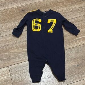 Ralph Laure Navy and Yellow One Piece 3M